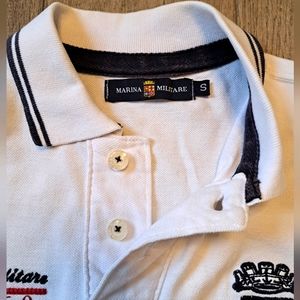 Marina Militare Men's White Polo Shirt